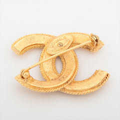 Chanel Coco Logo Gold Brooch Costume Jewellery
