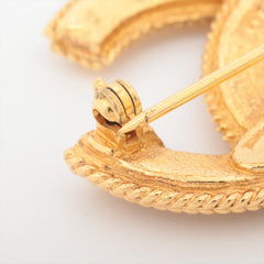 Chanel Coco Logo Gold Brooch Costume Jewellery