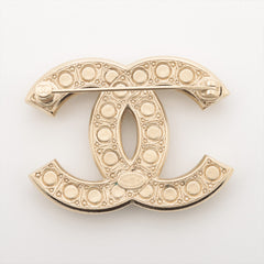Chanel Coco Logo Rhinestone Gold Earrings Costume Jewellery