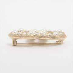 Chanel Coco Logo Rhinestone Gold Earrings Costume Jewellery