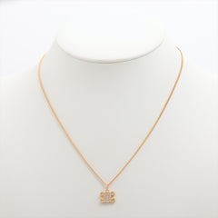 Celine Triomphe Logo Gold Rhinestone Necklace Costume Jewellery