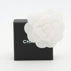 Chanel Coco Rhinestone Pearl Silver Clip On Earrings Costume Jewellery