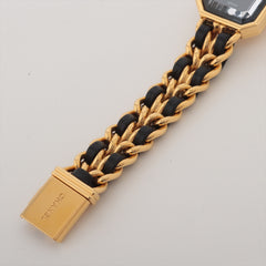Chanel Première M Gold Black Face Watch