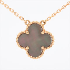 Van Cleef & Arpels Vintage Alhambra Grey mother of pearl Necklace 2020