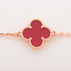 Van Cleef & Arpels Sweet Alhambra Carnelian Bracelet
