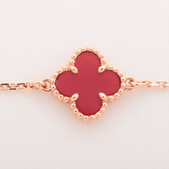 Van Cleef & Arpels Sweet Alhambra Carnelian Bracelet