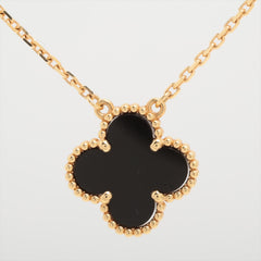 Van Cleef & Arpels Vintage Alhambra Onyx Necklace