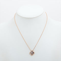 Van Cleef & Arpels Vintage Alhambra 2014 Limited Edition Holiday Grey Mother Of Pearl Diamond Necklace