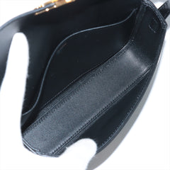 Celine Triomphe Shiny Calfskin Shoulder Bag Black