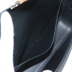 Celine Triomphe Shiny Calfskin Shoulder Bag Black