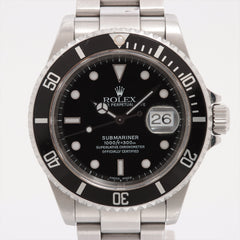 Rolex Submariner Date 40MM Watch Black Dial 16610