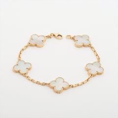 Van Cleef & Arpels Vintage Alhambra 5 Motifs Mother of Pearl Bracelet