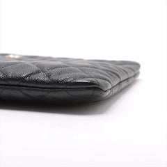 Chanel Matelasse Caviar O Case Pouch Black