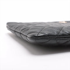 Chanel Matelasse Caviar O Case Pouch Black