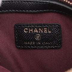 Chanel Matelasse Caviar O Case Pouch Black
