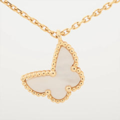 Van Cleef & Arpels Sweet Alhambra Butterfly Mother of Pearl Necklacev
