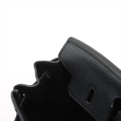 Hermes Birkin 25 Noir PHW R Square Stamp