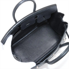 Hermes Birkin 25 Noir PHW R Square Stamp