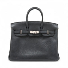 Hermes Birkin 25 Noir PHW R Square Stamp