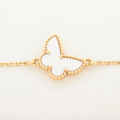 Van Cleef & Arpels Sweet Alhambra Butterfly White Mother Of Pearl Bracelet