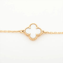 Van Cleef & Arpels Sweet Alhambra White Mother Of Pearl Bracelet
