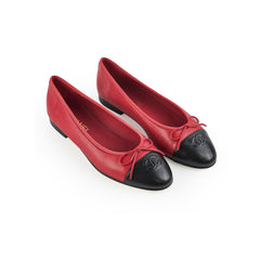 Chanel Ballerina Flats Lambskin Red