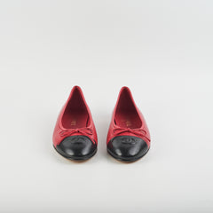 Chanel Ballerina Flats Lambskin Red