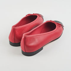 Chanel Ballerina Flats Lambskin Red