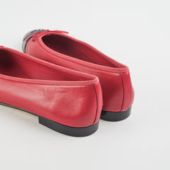 Chanel Ballerina Flats Lambskin Red