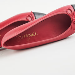 Chanel Ballerina Flats Lambskin Red