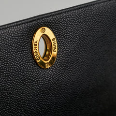 Chanel Vintage Caviar Square Flap