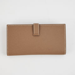 Hermes P-Feuille Bearn Wallet Etoupe