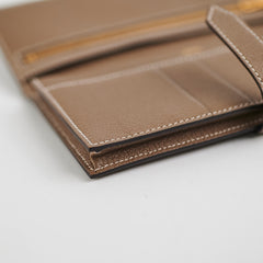 Hermes P-Feuille Bearn Wallet Etoupe