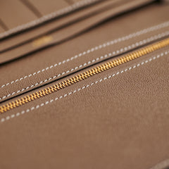 Hermes P-Feuille Bearn Wallet Etoupe