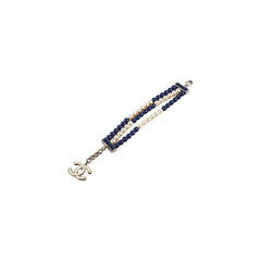 Chanel Costume Pearl Bracelet (Blue/White)