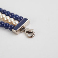 Chanel Costume Pearl Bracelet (Blue/White)