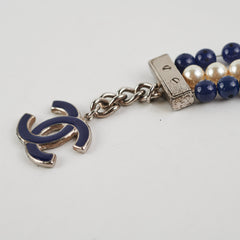 Chanel Costume Pearl Bracelet (Blue/White)