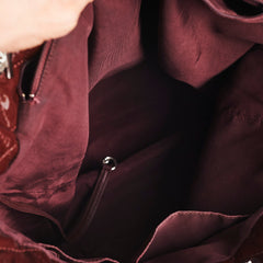 Chanel Quilted Patent Large Tote Bag Burgundy