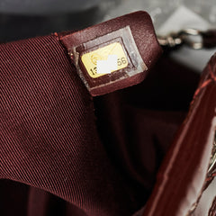 Chanel Quilted Patent Large Tote Bag Burgundy