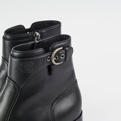 Chanel Black Lambskin Boots (Size 40)