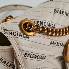 Gucci X Balenciaga Collab Marmont Small White