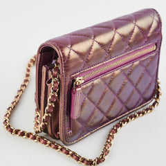 Chanel Mini Wallet On Chain WOC Purple