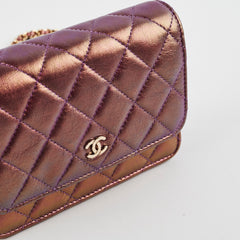 Chanel Mini Wallet On Chain WOC Purple