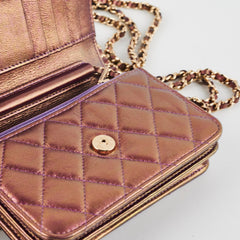 Chanel Mini Wallet On Chain WOC Purple