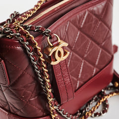 Chanel Small Gabrielle Dark Red