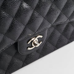 HOLD Chanel Classic Double Flap Jumbo Caviar Black
