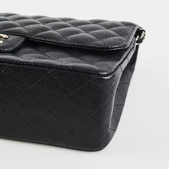 HOLD Chanel Classic Double Flap Jumbo Caviar Black