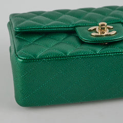 Chanel Caviar Mini Rectangular Emerald Green 18S