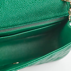 Chanel Caviar Mini Rectangular Emerald Green 18S