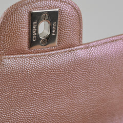 Chanel Mini Rectangular Chevron Caviar Rose Gold Iridescent